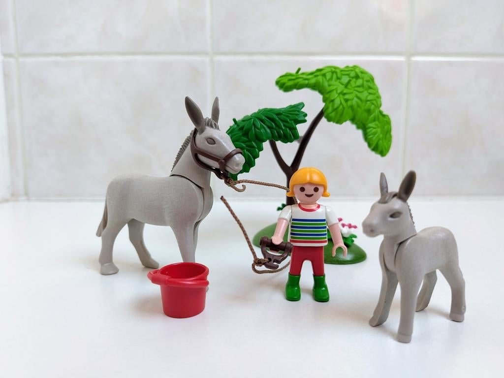 Playmobil, set de 2 ânes et enfant, Enlèvement ou Envoi, Comme neuf