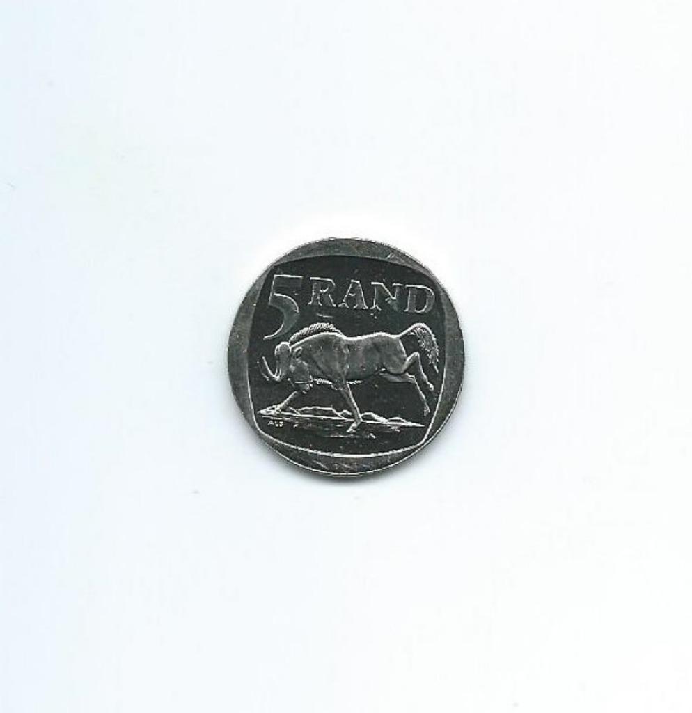 Zuid-Afrika, 5 Rand 1997., Postzegels en Munten, Munten | Afrika, Ophalen of Verzenden, Zuid-Afrika, Losse munt