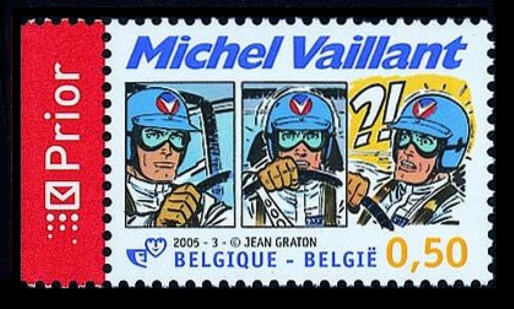 Timbre Michel Vaillant de Jean Graton (Bande dessinée), Envoi, Timbre-poste, Neuf