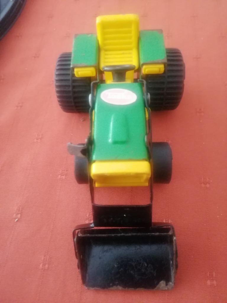 Ancien petit tracteur en tôle & plastique tonka tractope, Enlèvement ou Envoi, Utilisé
