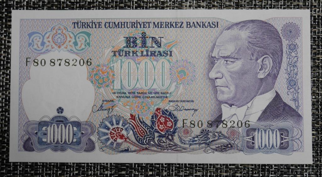 bankbiljet 1000 Lira Turkije 1986 UNC, Ophalen of Verzenden, Overige landen, Setje