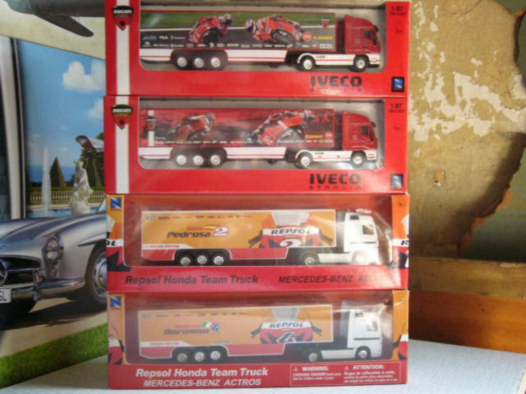 LOT n°2 de 4 camions échelle 1/87 ho, Neuf, Autres marques, Enlèvement ou Envoi, Autres types