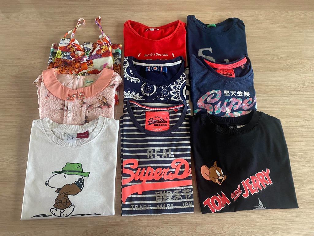 pakket t-shirts - maat 164 - 9 stuks, Ophalen of Verzenden, Gebruikt, Meisje, Shirt of Longsleeve
