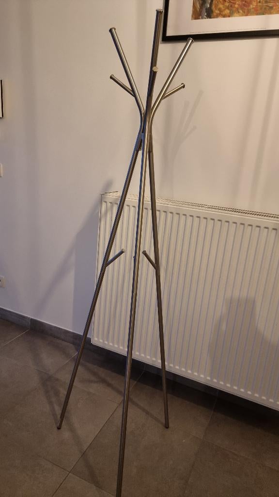 Silverkleurige Metalen Kapstok (IKEA EKRAR stijl) - 3 Poten, Ophalen, Zo goed als nieuw, Metaal, Staande kapstok