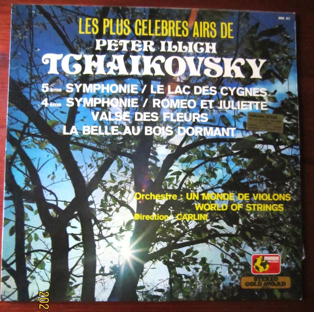 Vinyle 33 T "Les plus célèbres airs de Peter Illich Tchaikov, Envoi, Utilisé, Orchestre ou Ballet
