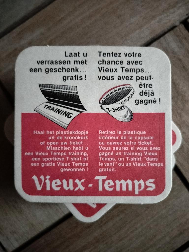 50 bierviltjes / bierkaarten VIEUX TEMPS, Verzamelen, Ophalen of Verzenden
