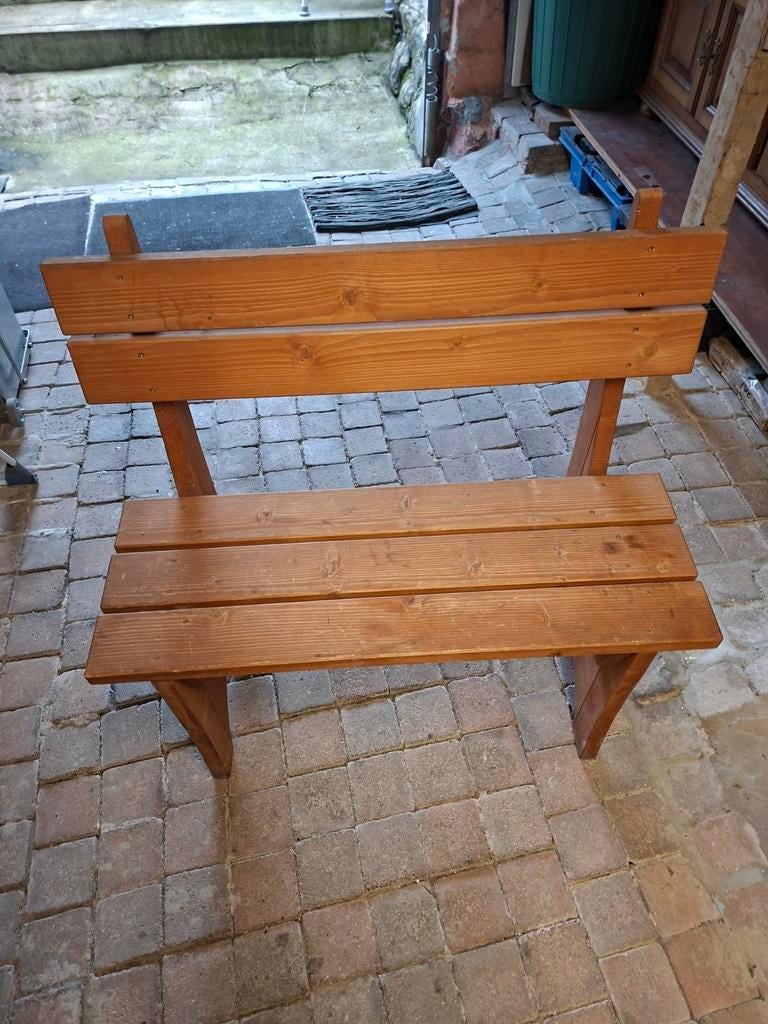 Houten bank, lengte 85 cm, hoogte 86 cm, breedte 30 cm, Tuin en Terras, Tuinbanken, Ophalen, Gebruikt, Hout