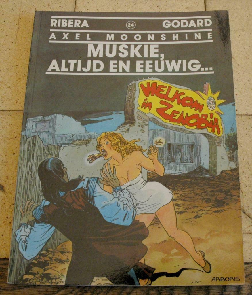 Stripverhaal  Axel moonshine, Boeken, Gelezen, Eén stripboek, Ophalen of Verzenden, Ribera Godard
