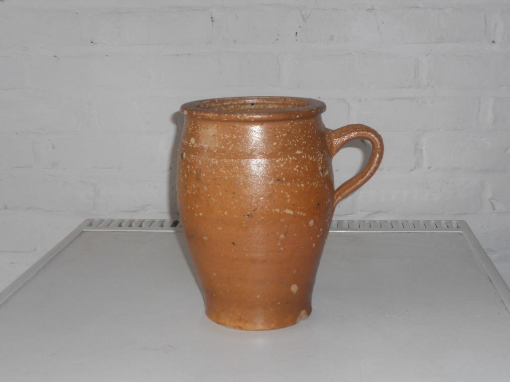 bruine pot met oor, Antiek en Kunst, Ophalen of Verzenden