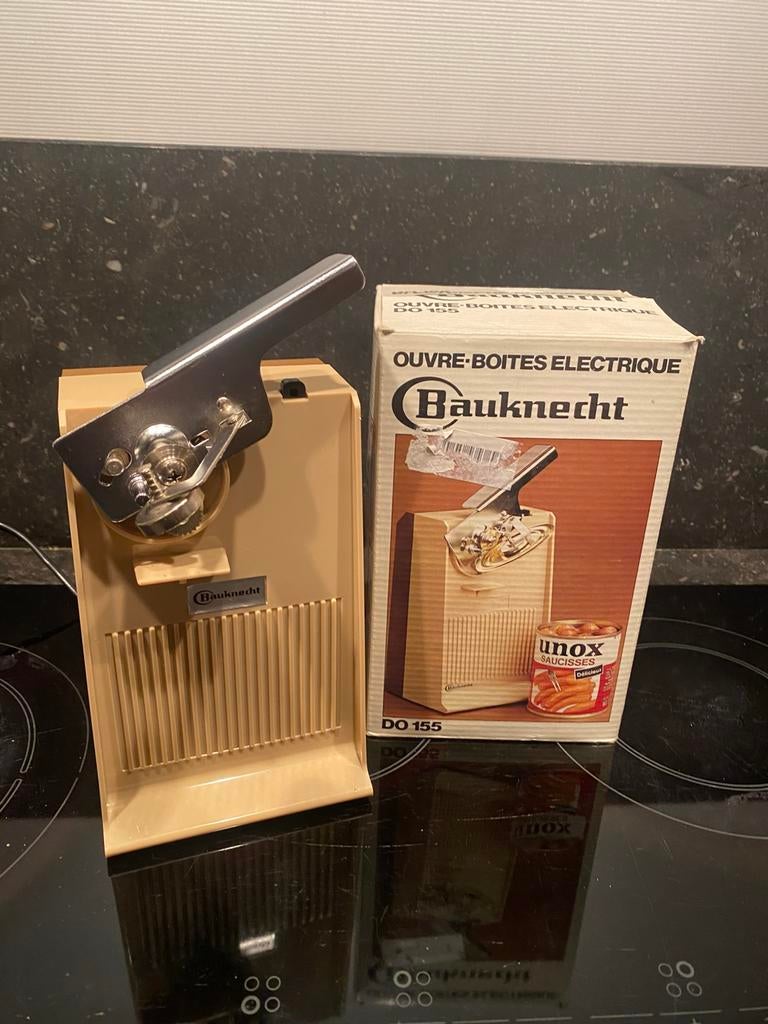vintage retro ELECTRISCHE BLIKOPENER BAUKNECHT (ongebruikt), Enlèvement ou Envoi, Produits blancs