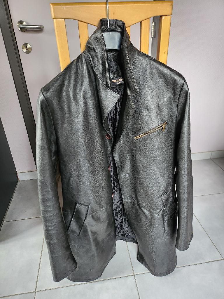 Veste en cuir 3/4, Vêtements | Hommes, Vestes | Hiver, Enlèvement ou Envoi, Porté, Taille 56/58 (XL), Noir