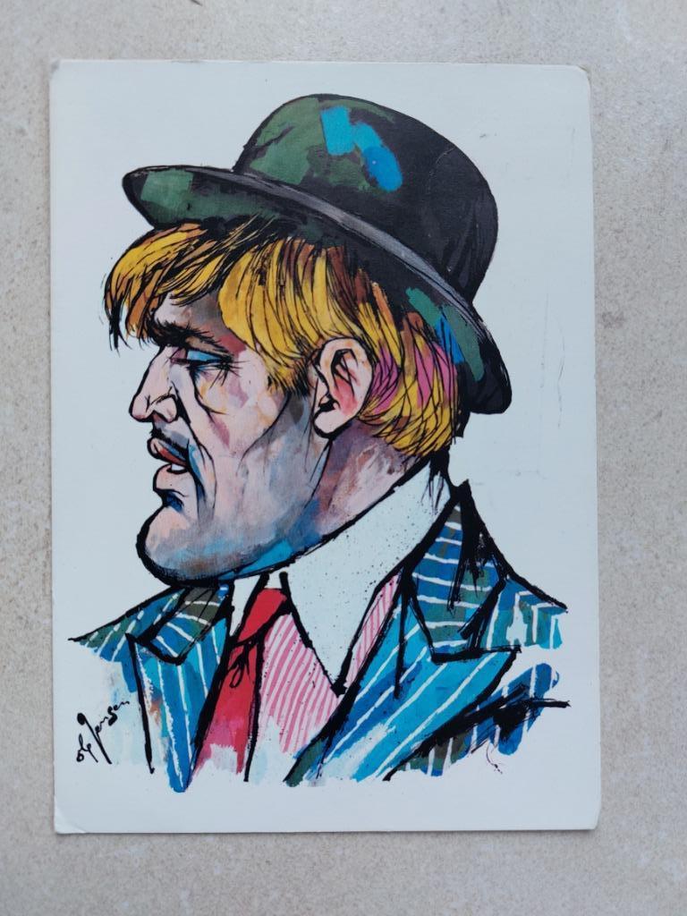 fotokaart Mario Adorf (karikatuur), Verzamelen, Verzenden