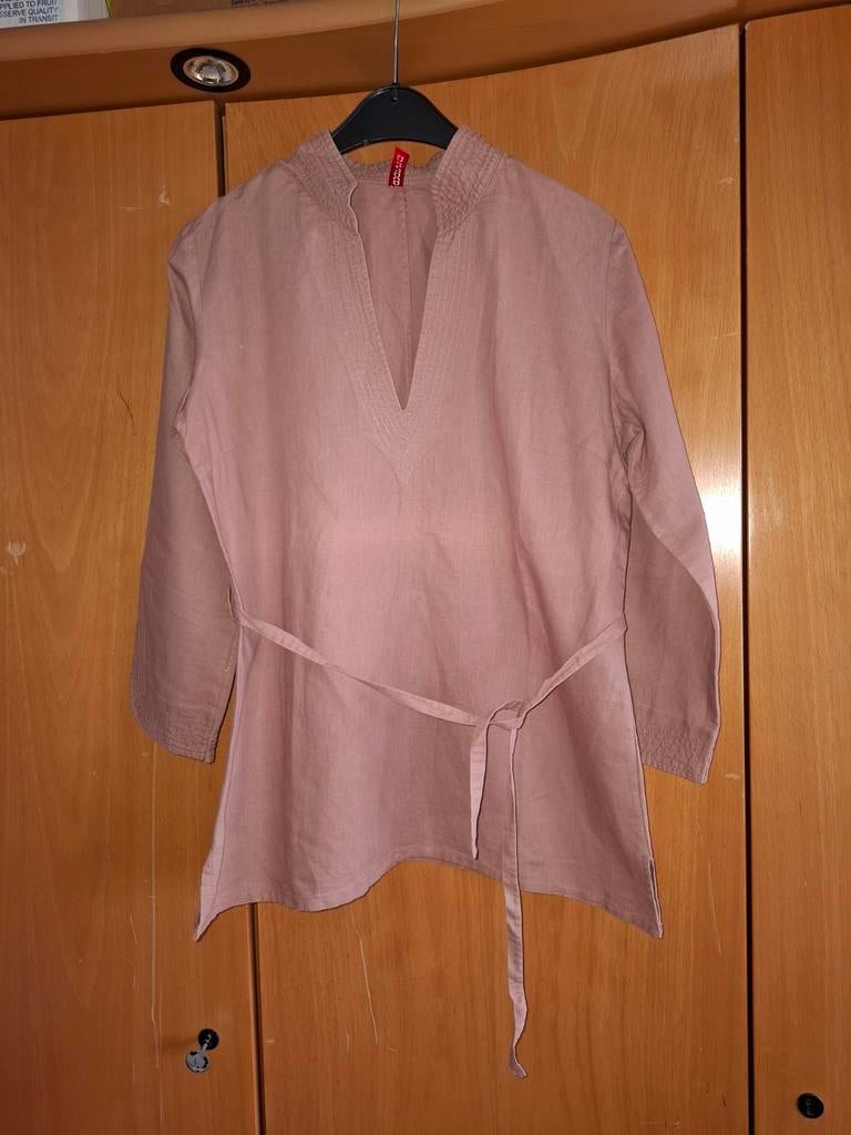 Linnen tuniek, Enlèvement ou Envoi, Brun, Porté, Taille 38/40 (M)