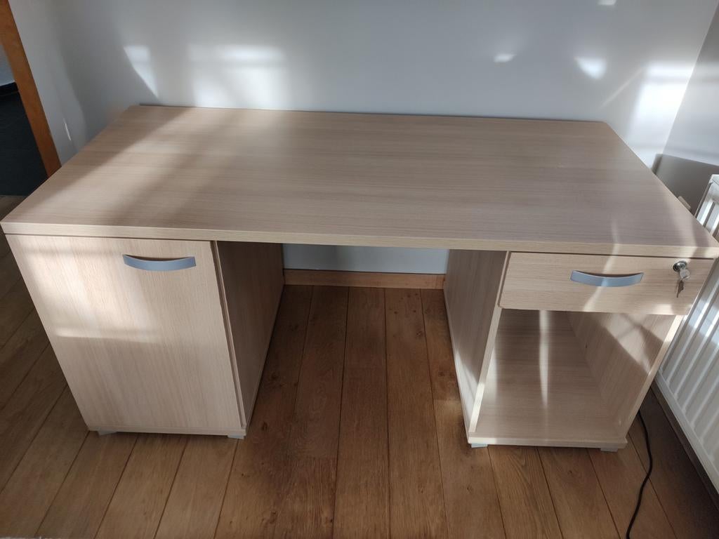 Bureaumeubel met afsluitbare lade en kast met legplanken, Huis en Inrichting, Ophalen, Met plank(en), 150 tot 200 cm, Minder dan 100 cm