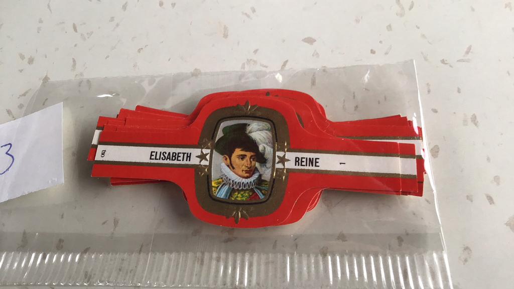 Reine Elisabeth sigarenbandjes, Enlèvement ou Envoi, Comme neuf, Bagues de cigare