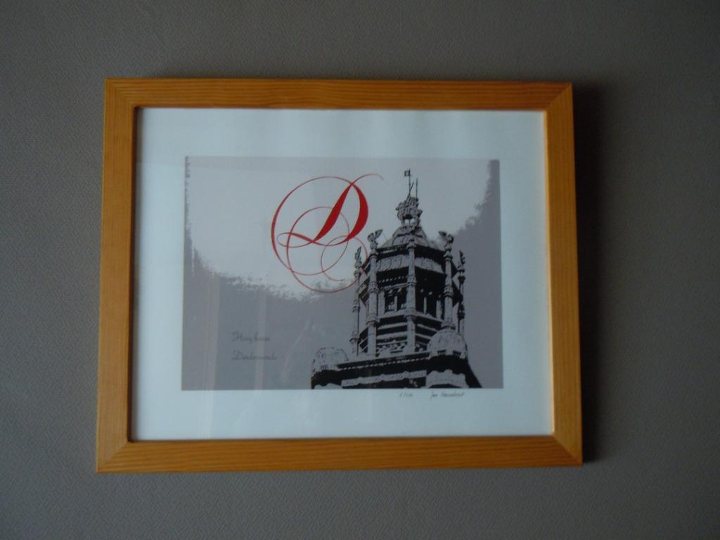 Zeefdruk Hoog Boven Dendermonde, 6/100 van Jan Hauwelaert, Antiek en Kunst, Kunst | Litho's en Zeefdrukken, Ophalen