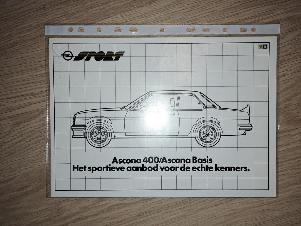 Opel Ascona B 400 Brochure/Folder, Enlèvement ou Envoi