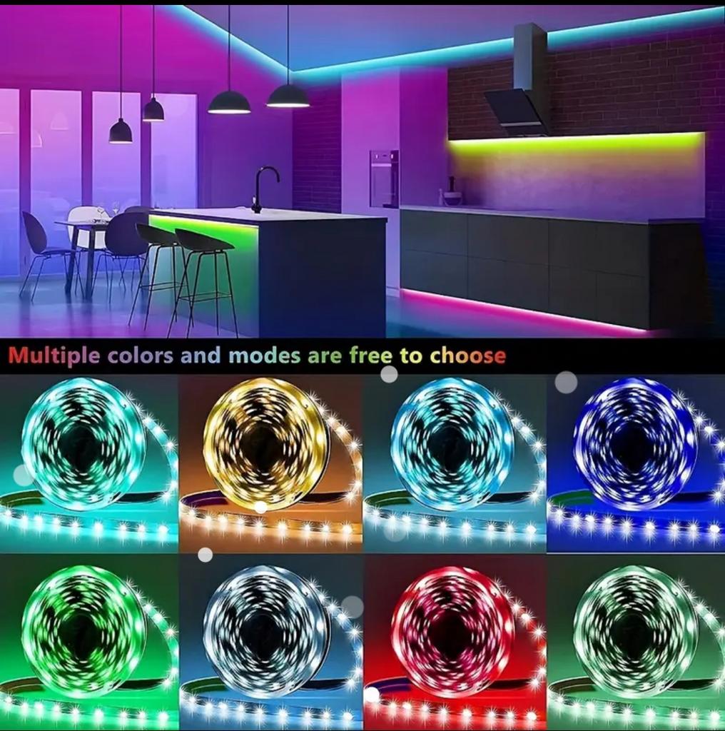 RGB LED-stripverlichting met afstandsbediening 1meter, Ophalen, Nieuw