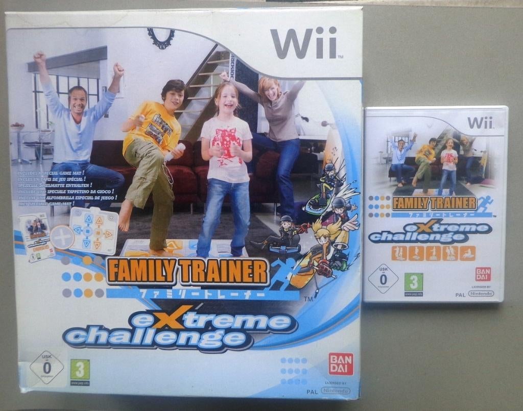 Family Trainer Extreme Challenge + mat compleet in doos, Games en Spelcomputers, Ophalen of Verzenden, Zo goed als nieuw