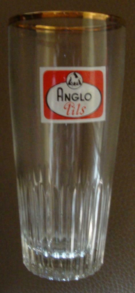 Bier brouwerij glas Anglo Belge Zulte rechthoekig, Enlèvement ou Envoi, Comme neuf, Verre à bière