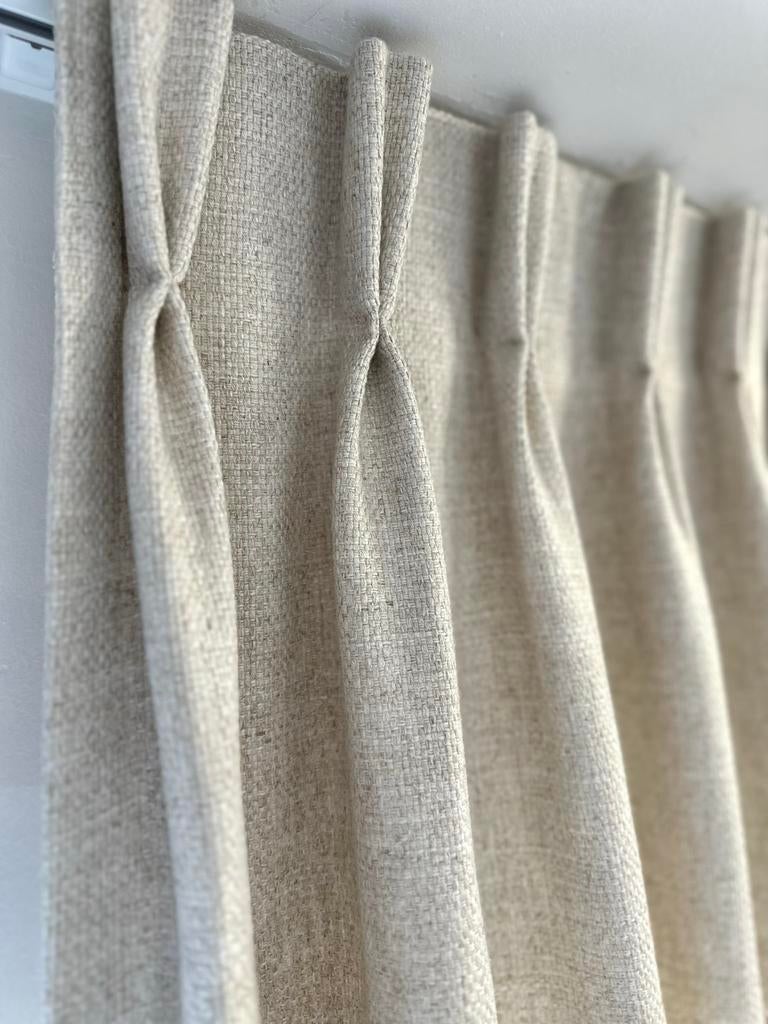 Tentures NEUVES lin. Plusieurs dimensions dispo, Enlèvement ou Envoi, Neuf, Beige