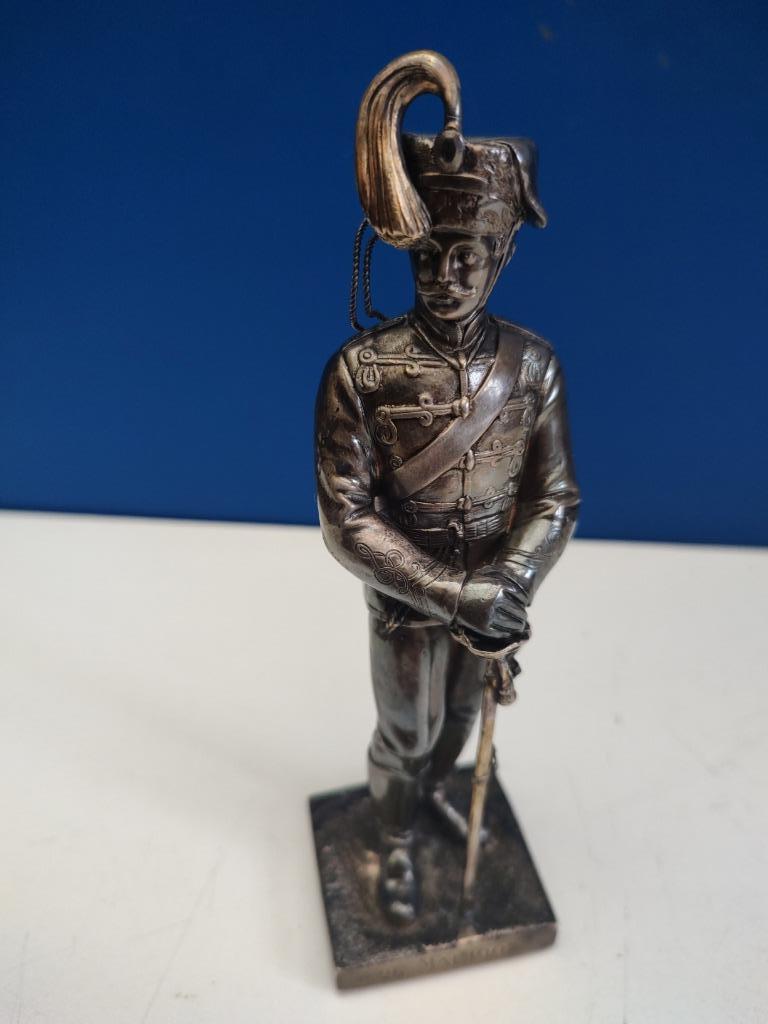 Zilveren beeldje Duitse Hussar 1907, Verzamelen, Militaria | Algemeen, Verzenden