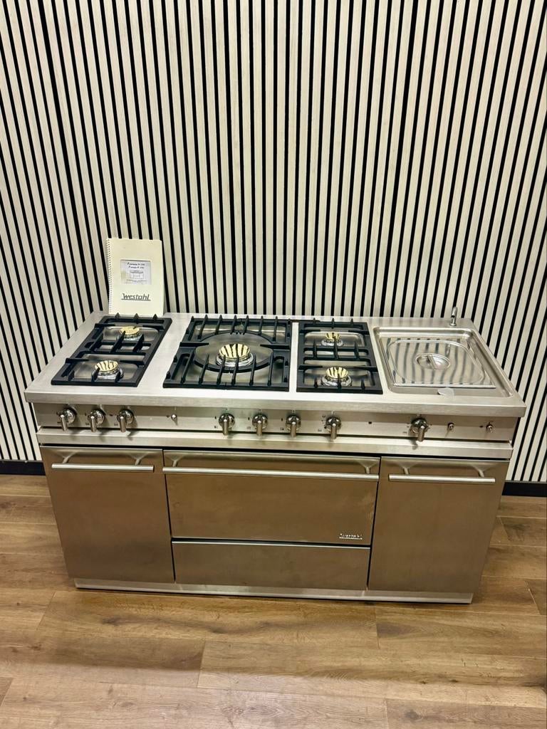 Luxe Lacanche Westahl Fornuis met multicooker GASOVEN 150 cm, Elektronische apparatuur, 60 cm of meer, Ophalen of Verzenden, Zo goed als nieuw