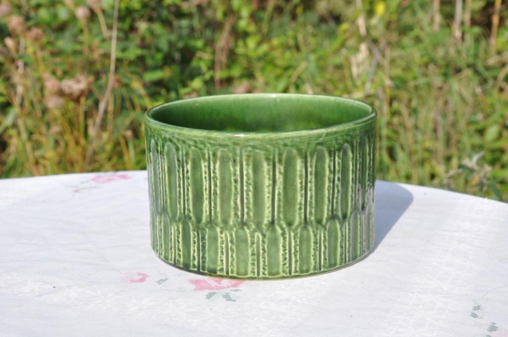 cache pot faience verte jasba, Antiek en Kunst, Antiek | Keramiek en Aardewerk, Ophalen of Verzenden