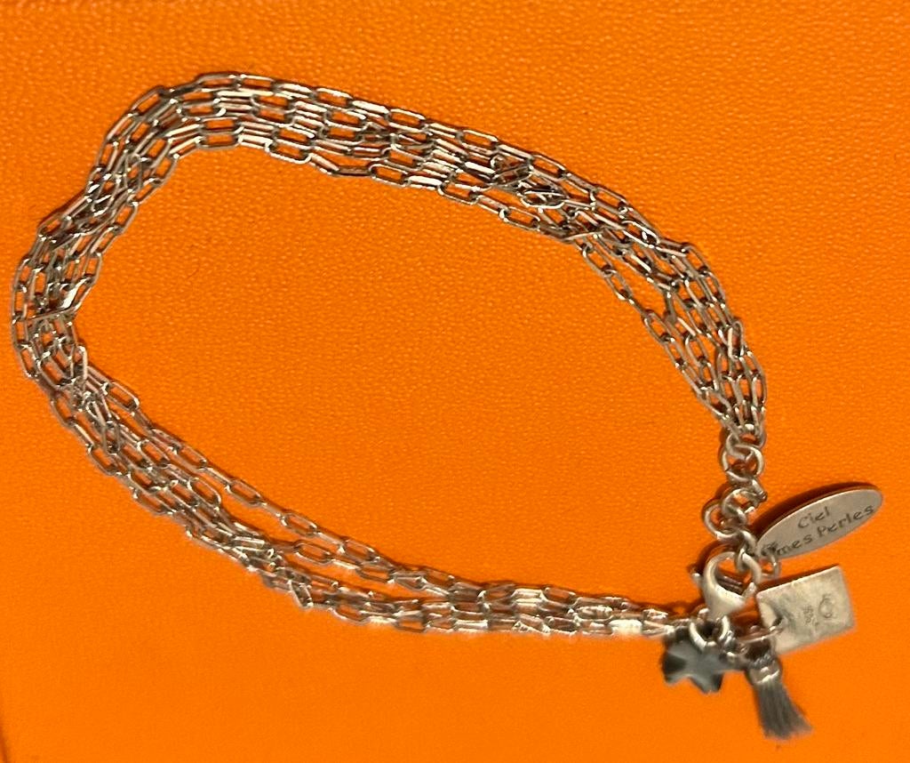 Bracelet argent mailles Ciel Mes Perles créatrice, Enlèvement ou Envoi, Argent, Argent