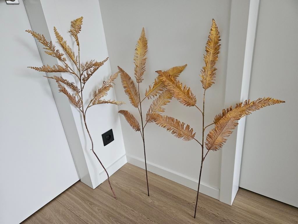 decoratie: 3 mosterdgele pluimen, Huis en Inrichting, Ophalen, Nieuw, Binnen
