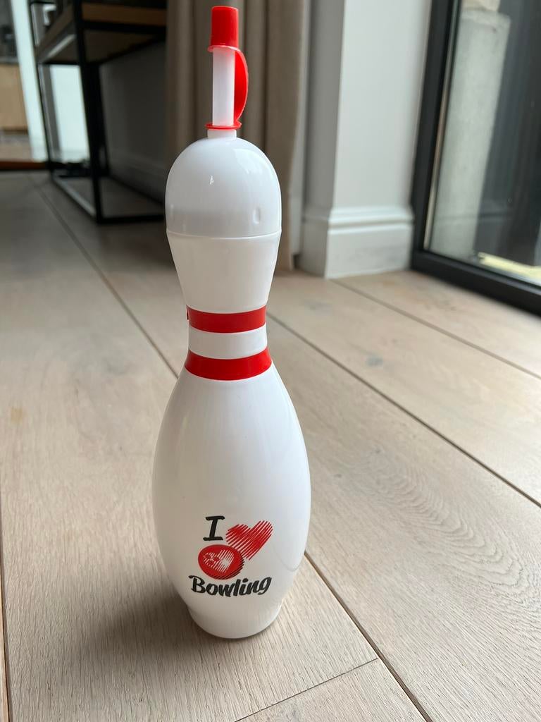 Drinkbeker ‘I love bowling’ in vorm van kegel, Ophalen of Verzenden, Nieuw