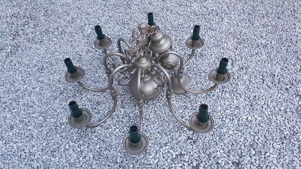 Lustre 8 branches, Maison & Meubles, Lampes | Lustres, Enlèvement, Utilisé, Métal