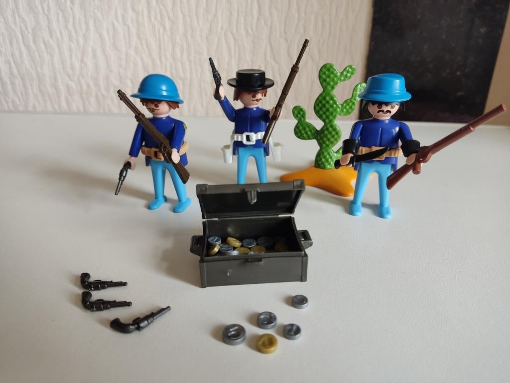 Playmobil Cowboys met geld koffer Retro Vintage, Ophalen