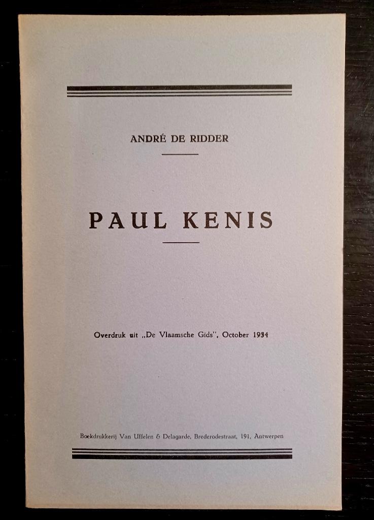 André de Ridder, Paul Kenis (1934), Gelezen, André de Ridder, Ophalen of Verzenden, Eén auteur
