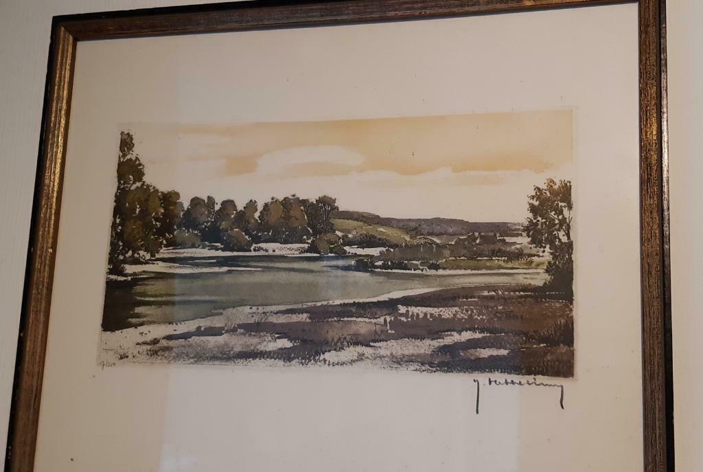 Genummerde lithografie van Roger Hebbelinck, Antiek en Kunst, Ophalen