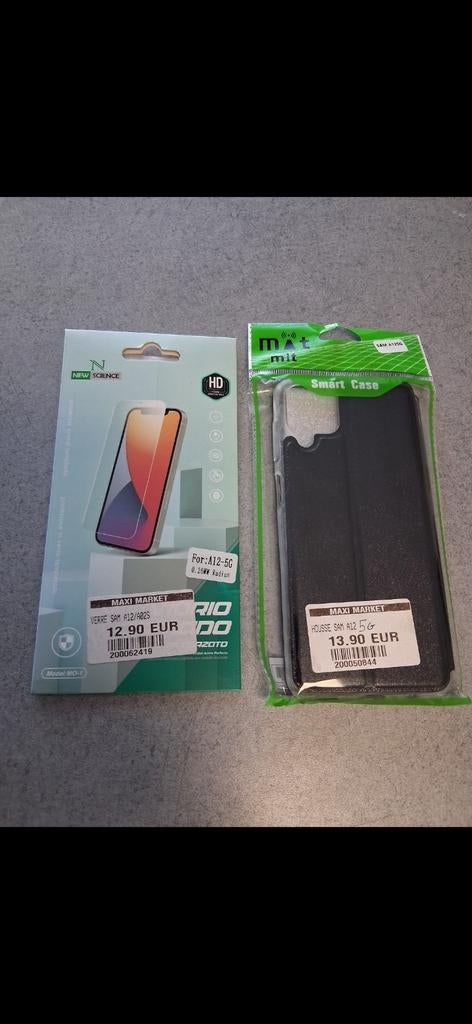 VERRE + COQUE SAMSUNG A12, Telecommunicatie, Ophalen, Nieuw