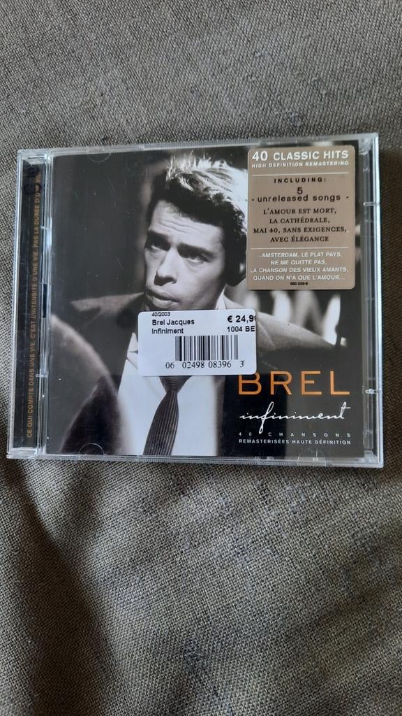 2CD JACQUES BREL Infiniment (compilatie 2003), Ophalen of Verzenden, Zo goed als nieuw