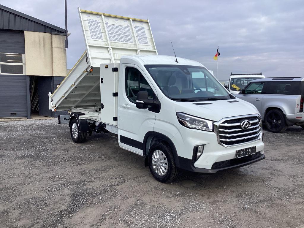 maxus kipper/koffer 20dti 148pk 2023 10km airco/camera, 4 deurs, 4 cilinders, Maxus, Wit