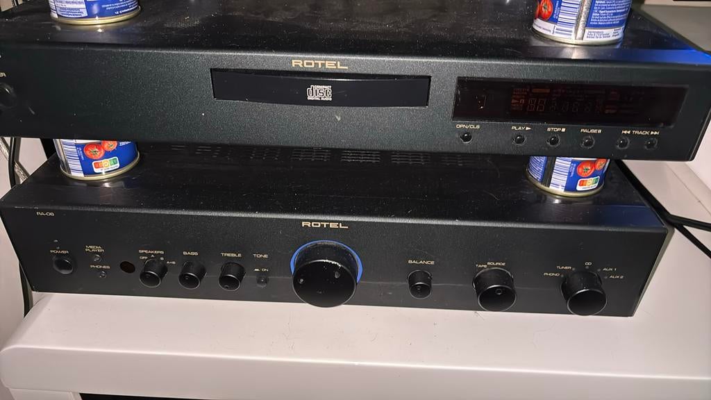 Rotel RA-06 (amplifier 80 w) + Rotel RCD-06 (lecteur cd), Enlèvement ou Envoi, Comme neuf