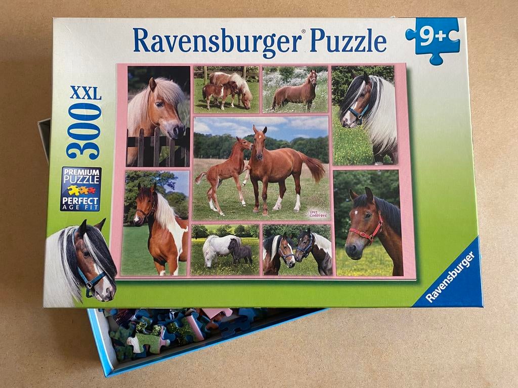Puzzle avec des chevaux +9 ans 300 pièces, Enlèvement ou Envoi, Plus de 50 pièces, Comme neuf, 6 ans ou plus