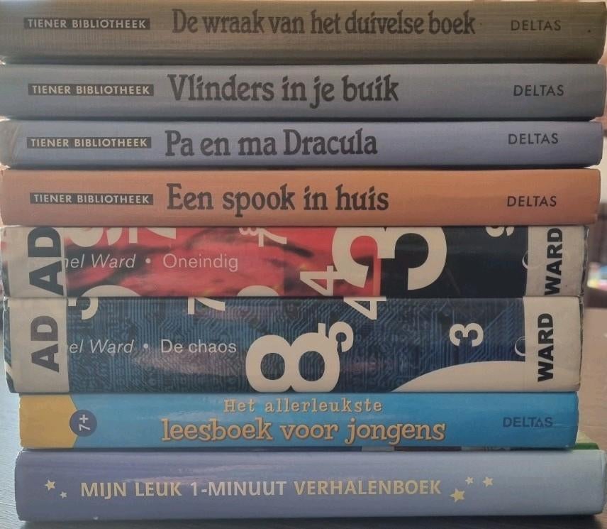 Lot boeken te koop leeftijd 7 tot 15 jaar, Boeken, Kinderboeken | Jeugd | 10 tot 12 jaar, Gelezen, Ophalen of Verzenden