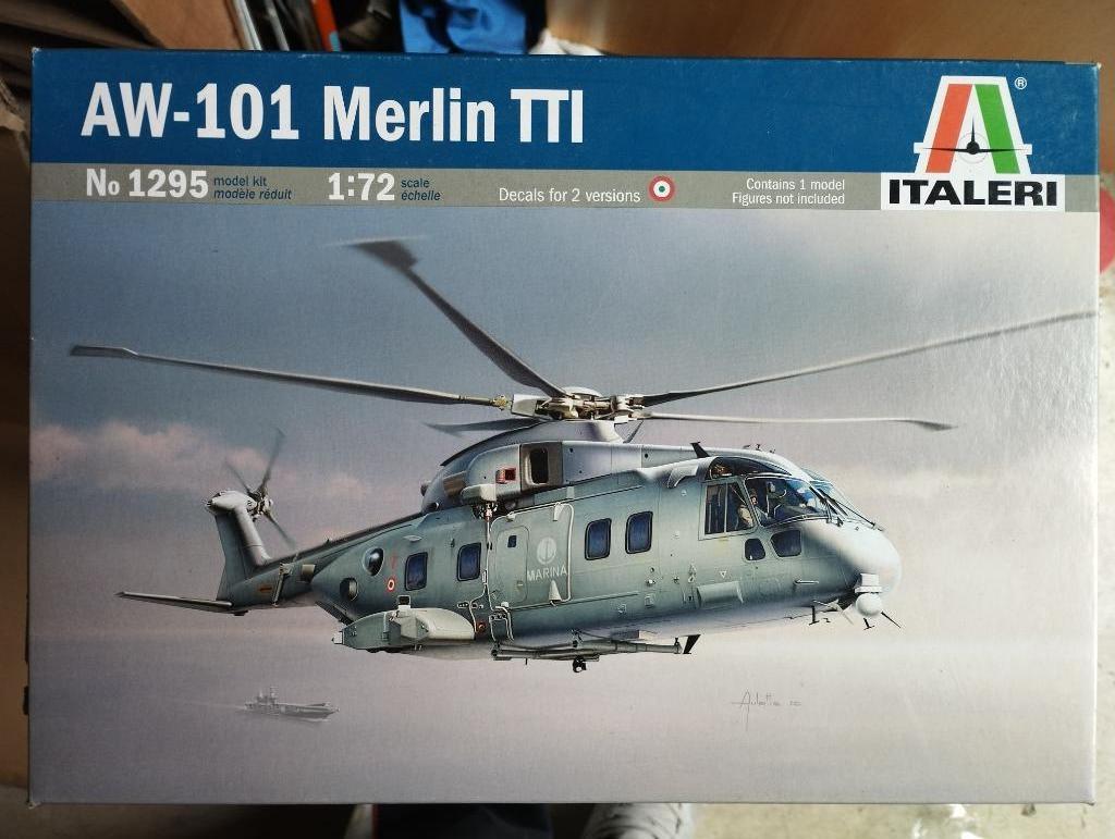 AW-101 Merlin TTI Italeri  1295, Hobby & Loisirs créatifs, Modélisme | Avions & Hélicoptères, Neuf, 1:72 à 1:144, Hélicoptère