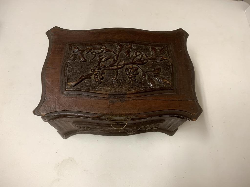 Oude houten naaidoos, Antiek en Kunst, Ophalen