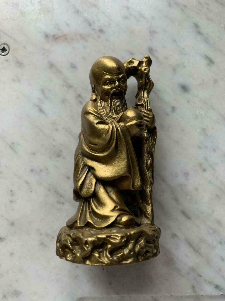 bronzen chinees standbeeld, Antiek en Kunst, Ophalen of Verzenden, Brons