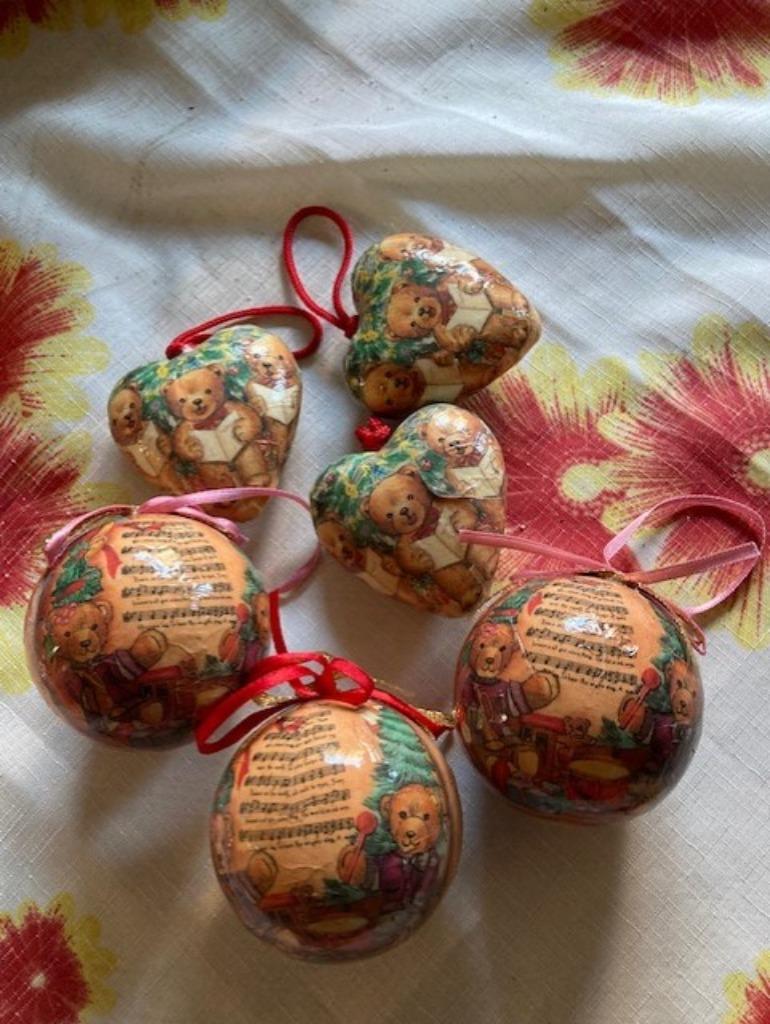 verschillende goud bruine kerst versiering, Diversen, Ophalen, Gebruikt