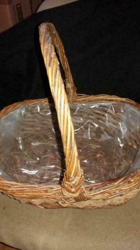 grote rieten mand met handvat, Ophalen, Mand