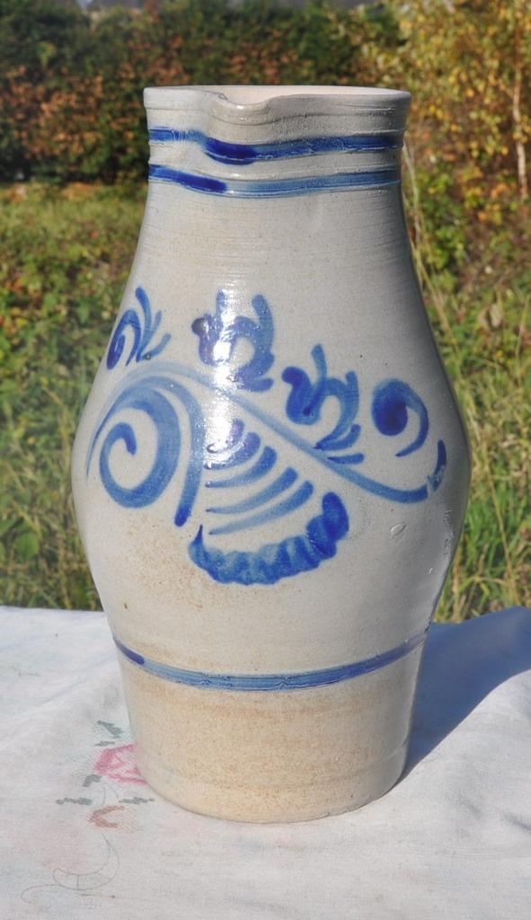 cruche en gres gris bleu numerotée 2  28cm, Enlèvement ou Envoi