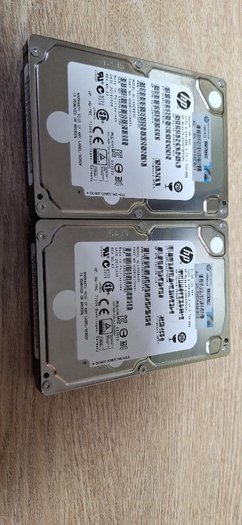HP 600 GB 10K SAS (2), Intern, Gebruikt, SAS, HDD