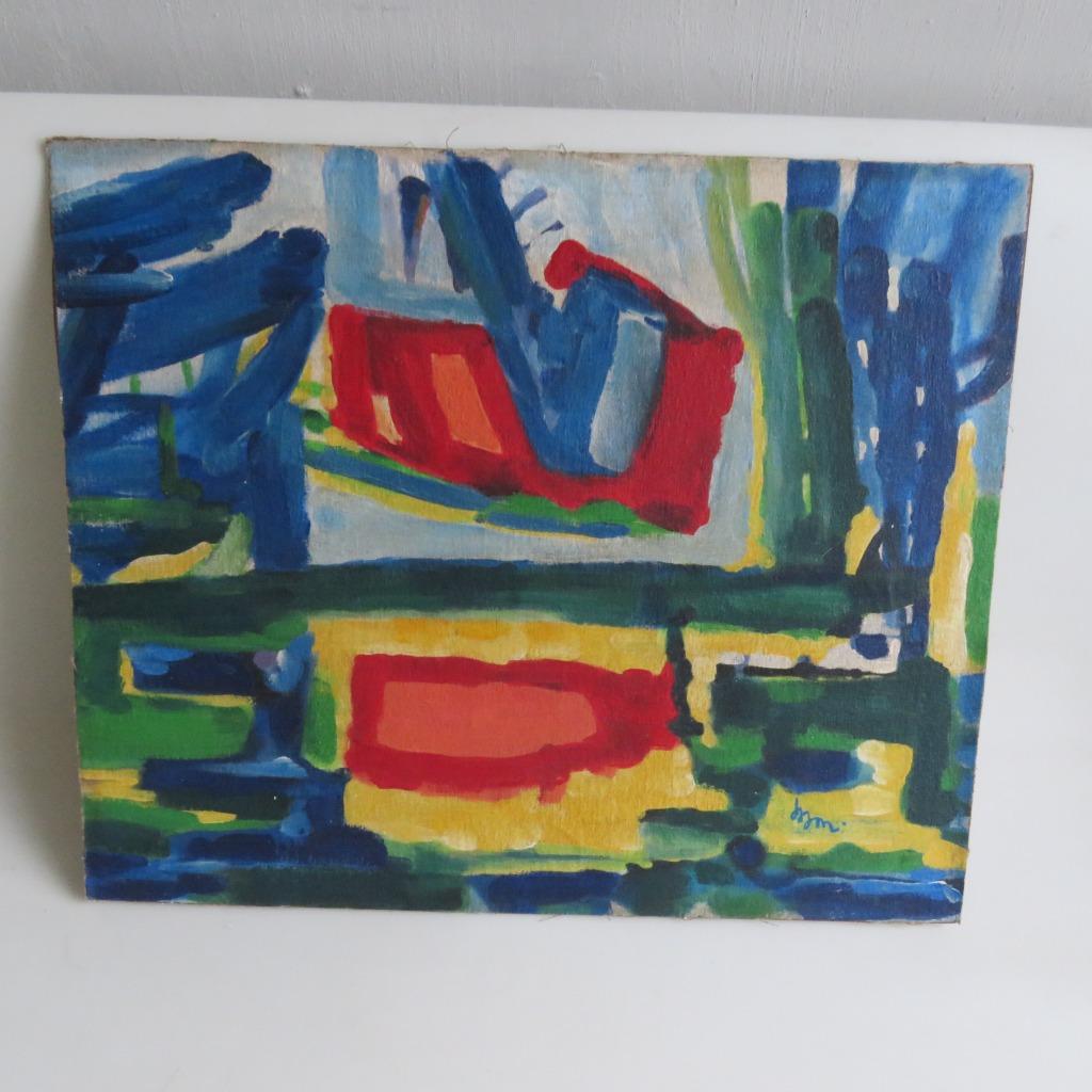 Gerrit Benner Huile sur toile sur panneau Paysage frison, Antiquités & Art, Enlèvement