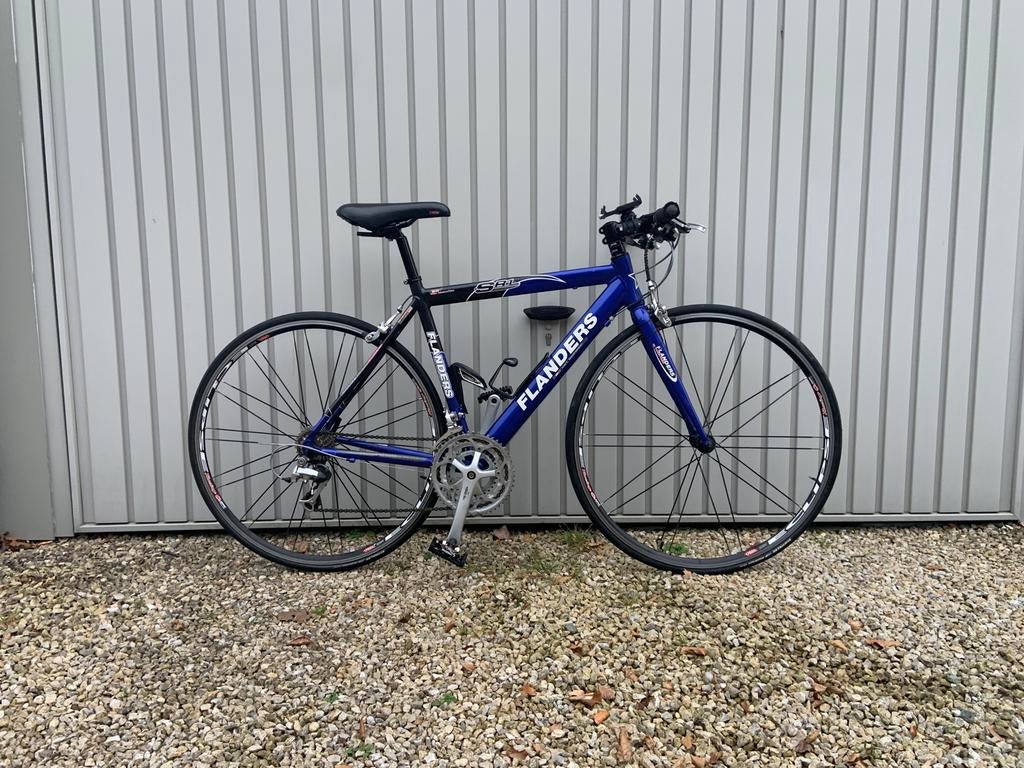 Flanders fiets maat 50  Blauw-Zwart .In zeer goede staat, Vitesses, Frein sur jante, Comme neuf, Enlèvement